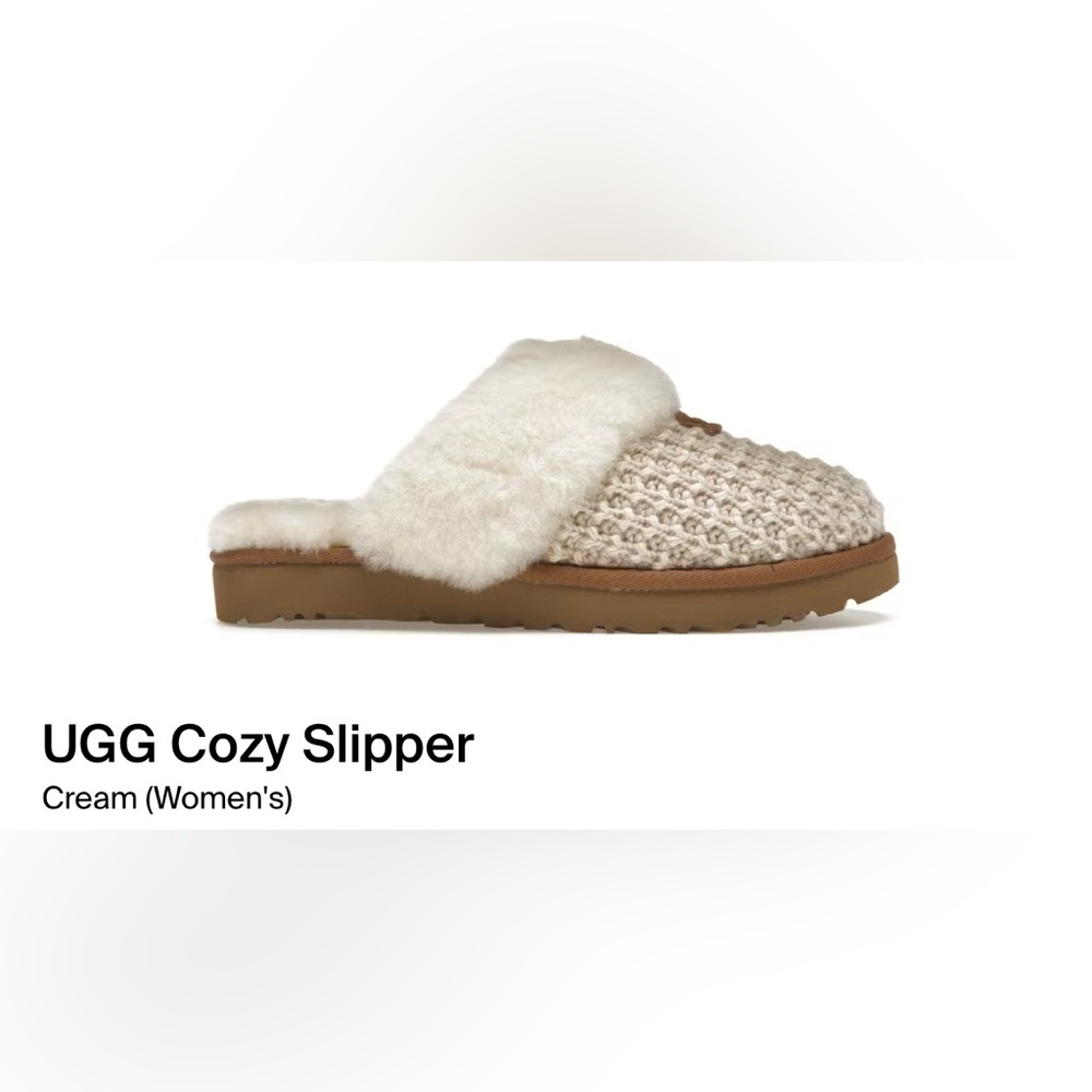 UGG Cream Knit Slippers